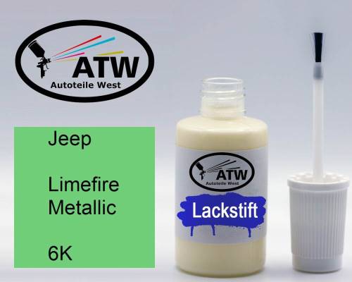 Jeep, Limefire Metallic, 6K: 20ml Lackstift, von ATW Autoteile West.